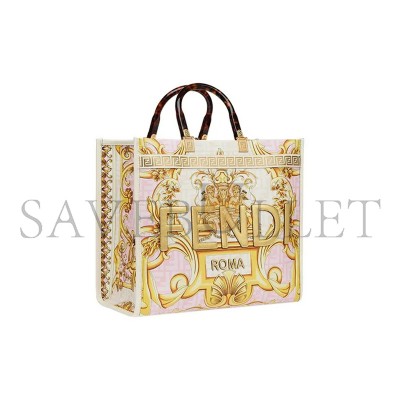 FENDI SUNSHINE VERSACE CO-BRANDED FENDACE SUNSHINE TOTE BAG 8BH386AJTXF1HM8 (35*31*17m)